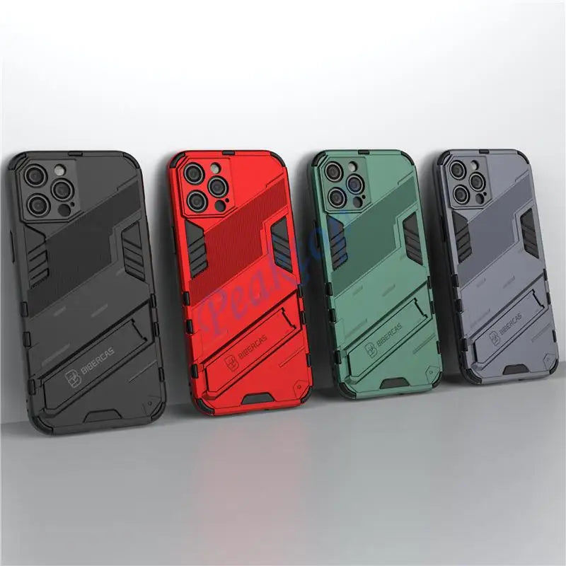 Stand Holder Armor Cyber Shockproof iPhone Case - DealJustDeal