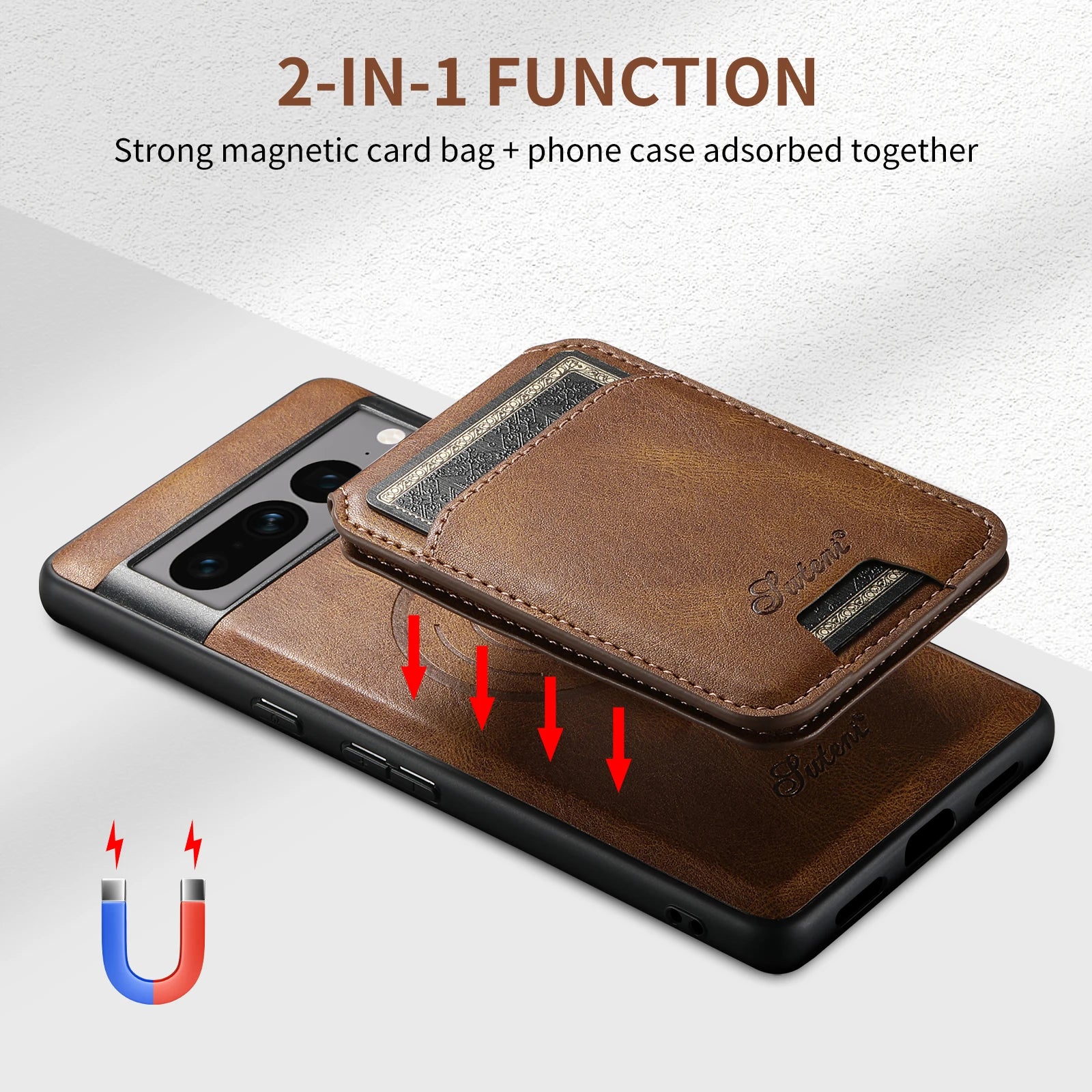 Magsafe 2 In 1 Detachable Magnetic Leather Google Case - DealJustDeal