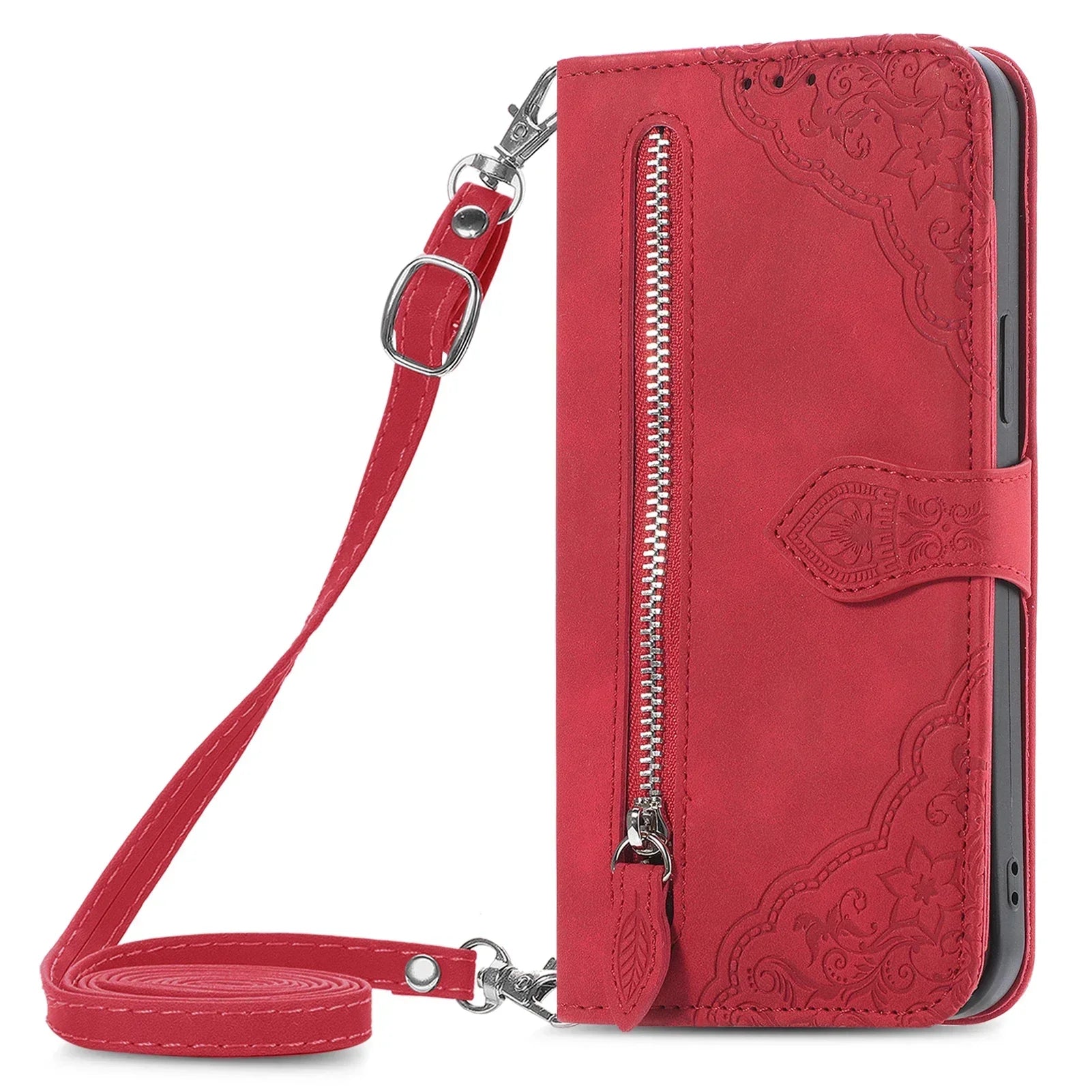 Zipper Leather Flip Wallet Google Case - DealJustDeal