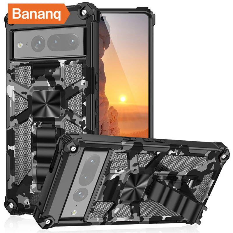 Camouflage Bracket Military Grade Holder Armor Google Case - DealJustDeal