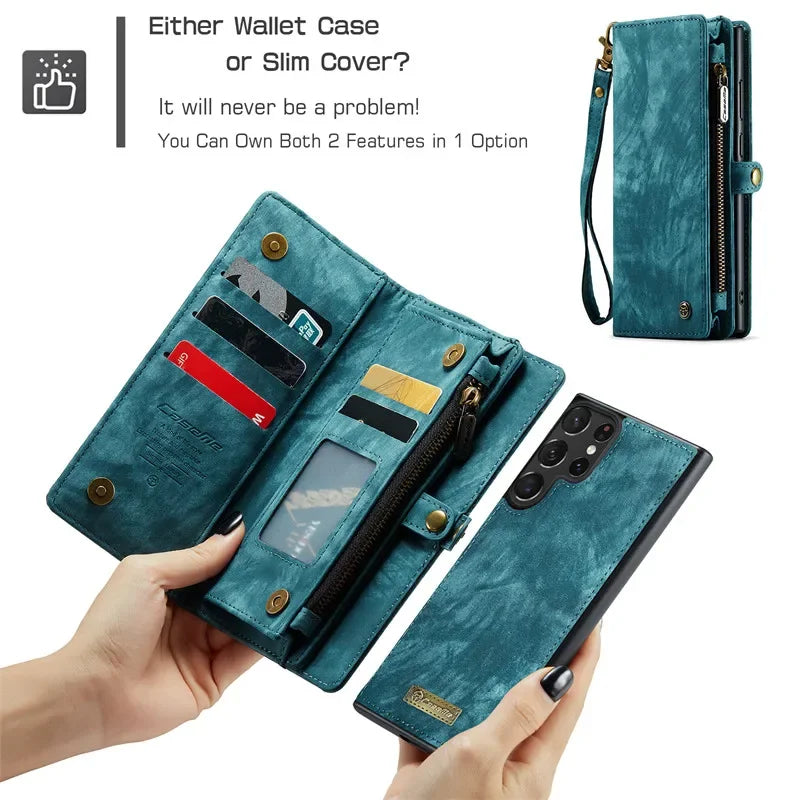 Lanyard Flip Leather Wallet Card Galaxy A, Note and S Case - DealJustDeal