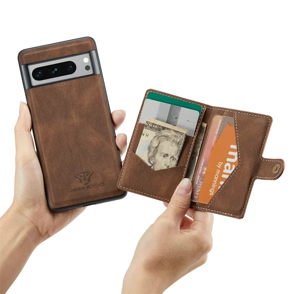 Detachable Leather Magnetic Sleeve Wallet Google Case - DealJustDeal