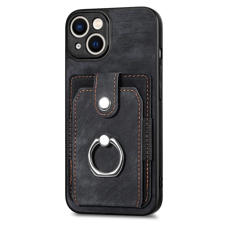 Card Slot Stand Wallet iPhone Case - DealJustDeal