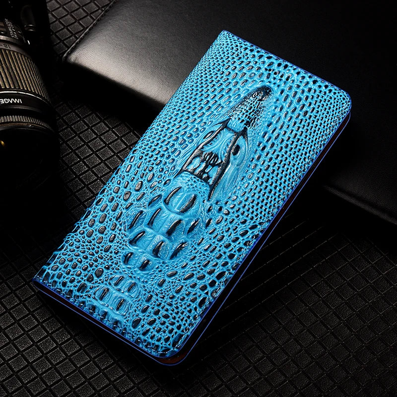 Crocodile Head Genuine Leather Galaxy S Case - DealJustDeal