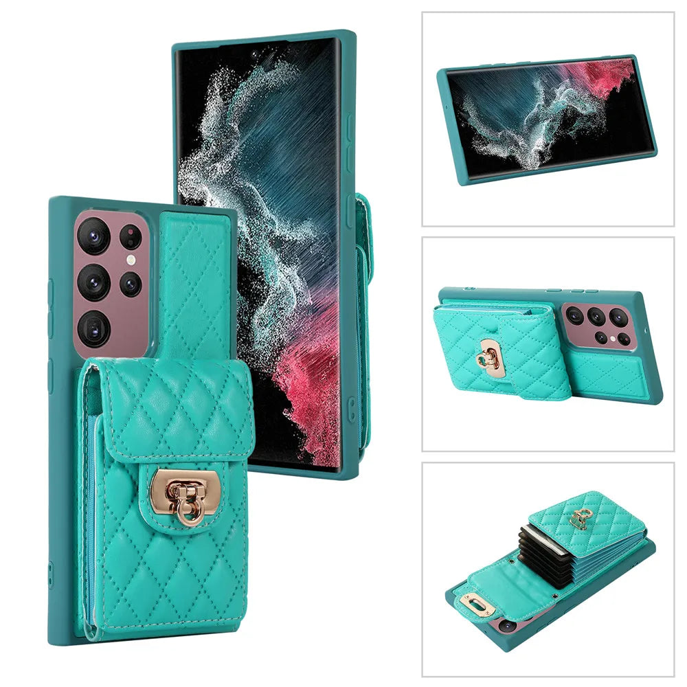 Wallet Cards Slot Leather Galaxy A Case - DealJustDeal