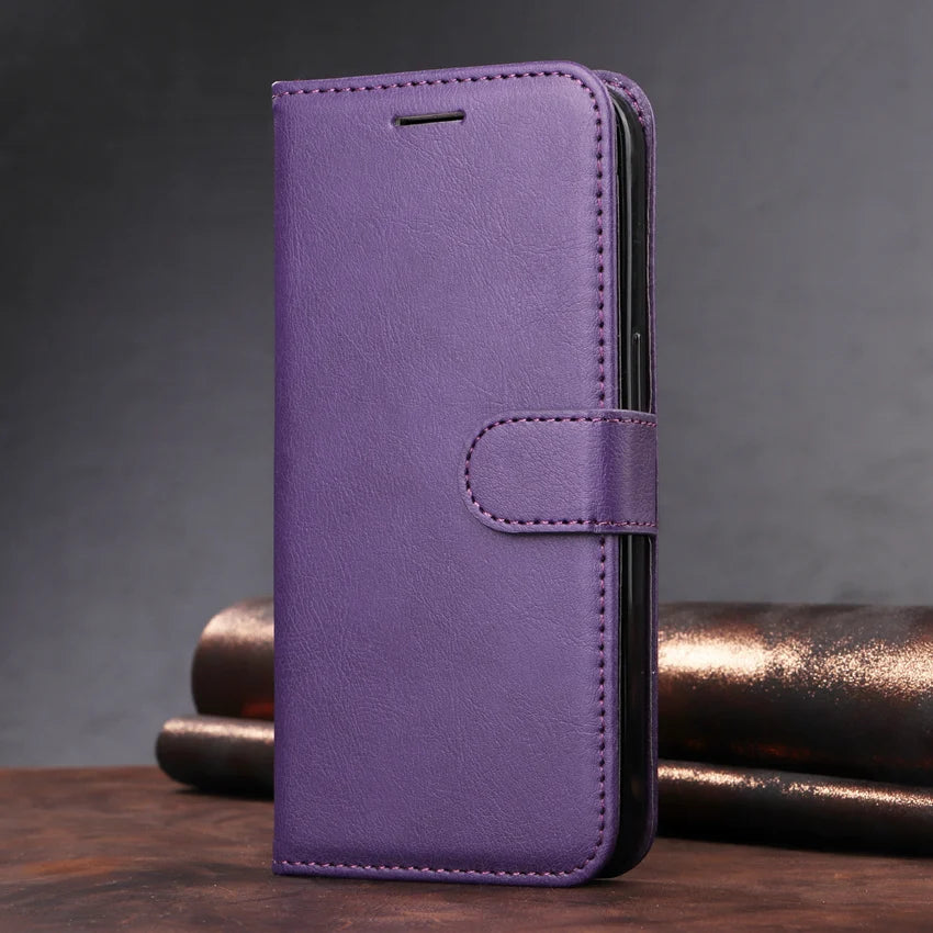 Pure Color Wallet Flip Leather Google Case - DealJustDeal