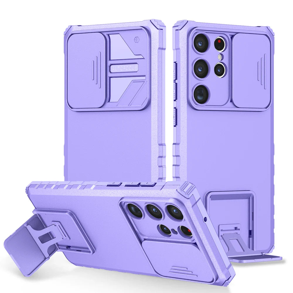 Slide Camera Lens Protection Stand Shockproof Galaxy Note Case - DealJustDeal