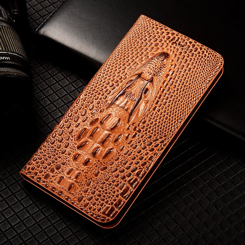 Crocodile Head Genuine Leather Galaxy S Case - DealJustDeal