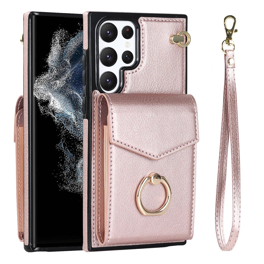 Luxury Wallet Leather Galaxy S Case - DealJustDeal