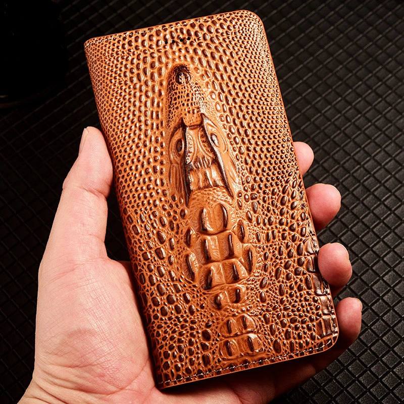 Crocodile Head Genuine Leather Galaxy S Case - DealJustDeal