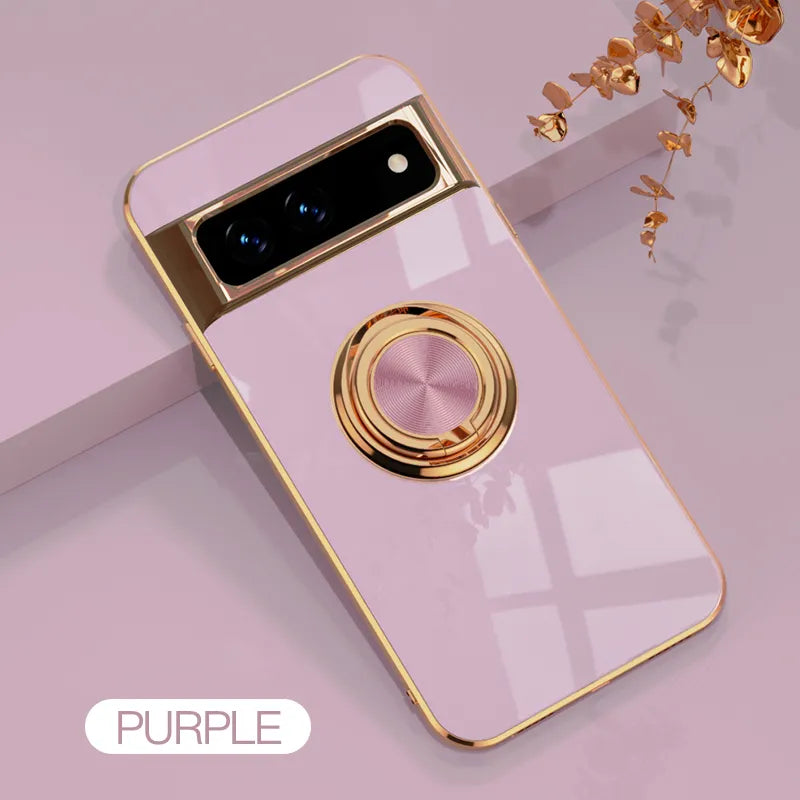 Electroplated Magnetic Google Cover With Ring Lens Protective Shell - DealJustDeal