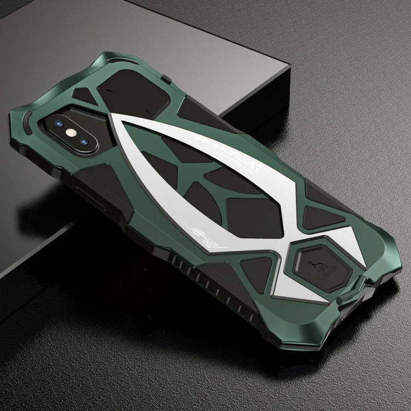 Rugged Shell Metal Protection Armor iPhone Case - DealJustDeal