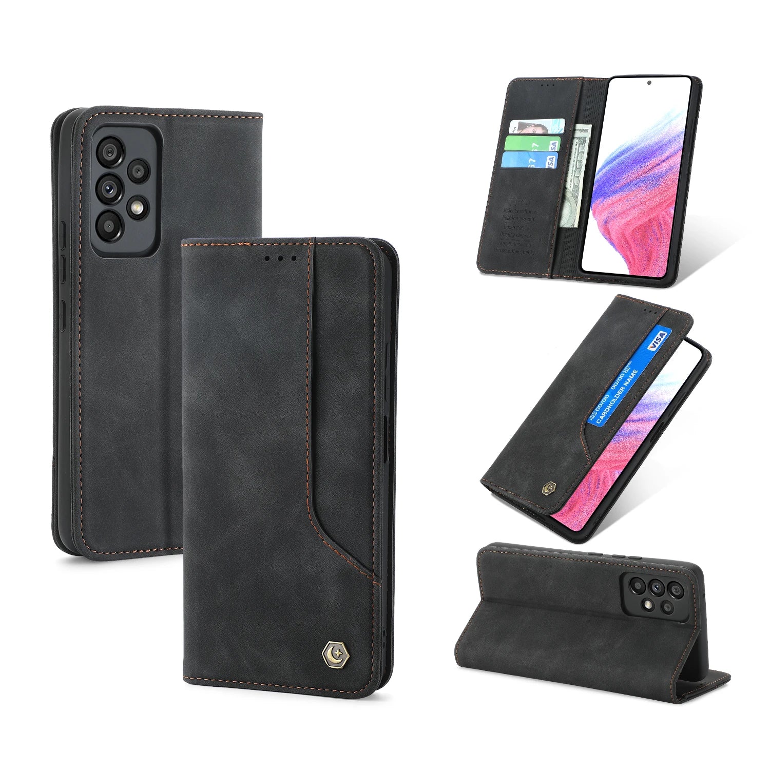 Wallet Leather Flip Galaxy A and M Case - DealJustDeal