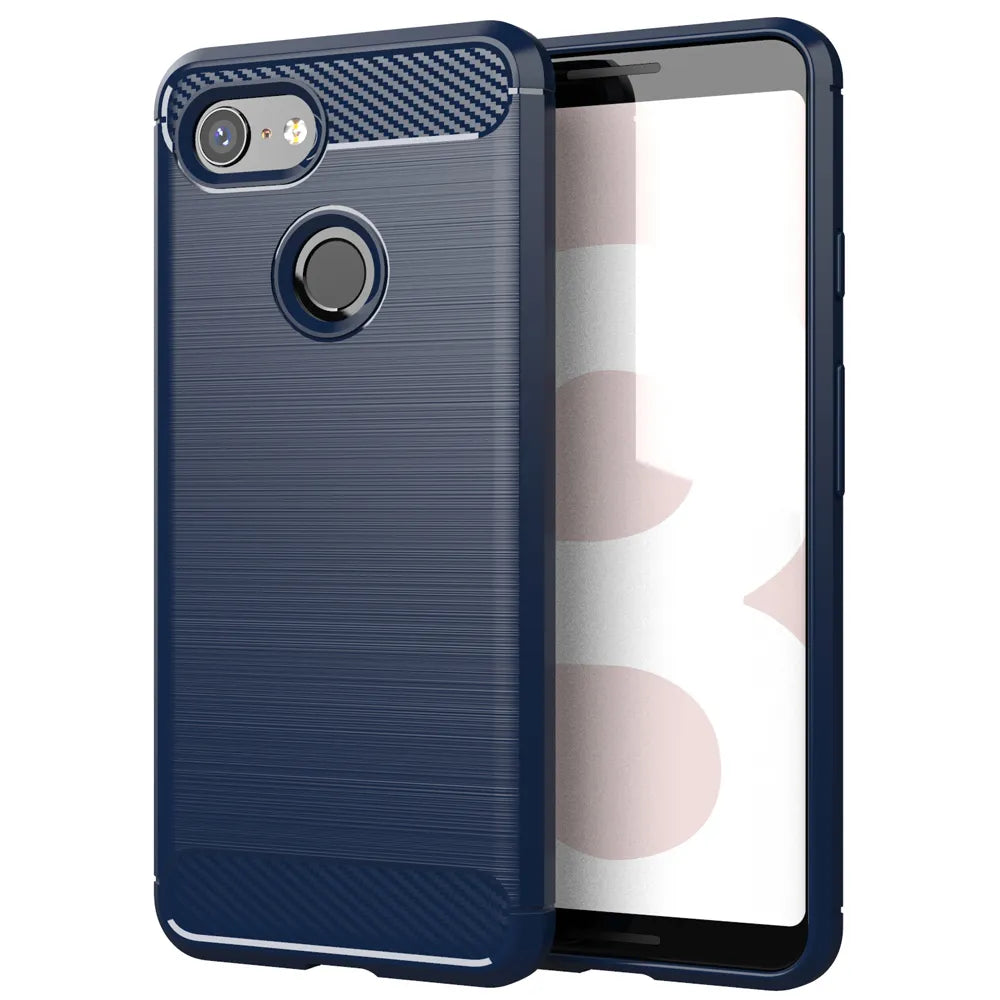 TPU Soft Shockproof Carbon Fiber Google Case - DealJustDeal