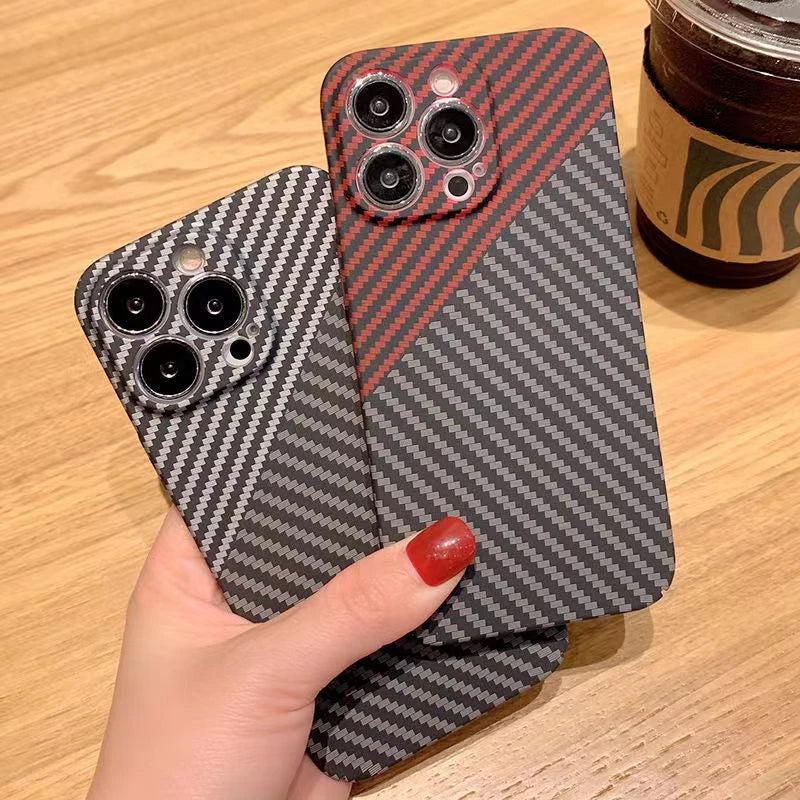 Shockproof Hard PC Ultra Thin Carbon Fiber Texture Matte Case iPhone Case - DealJustDeal