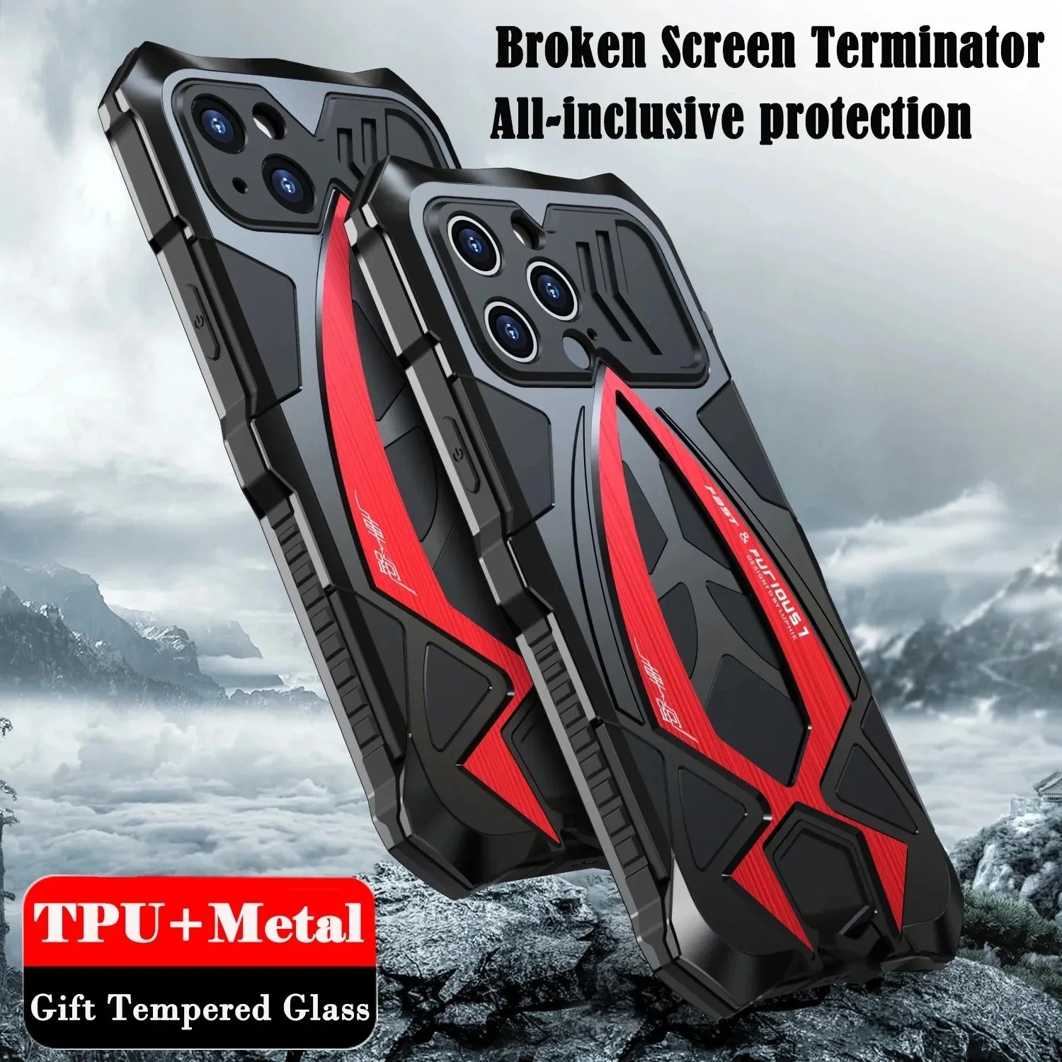 Shockproof Armor All Inclusive Metal iPhone Case - DealJustDeal