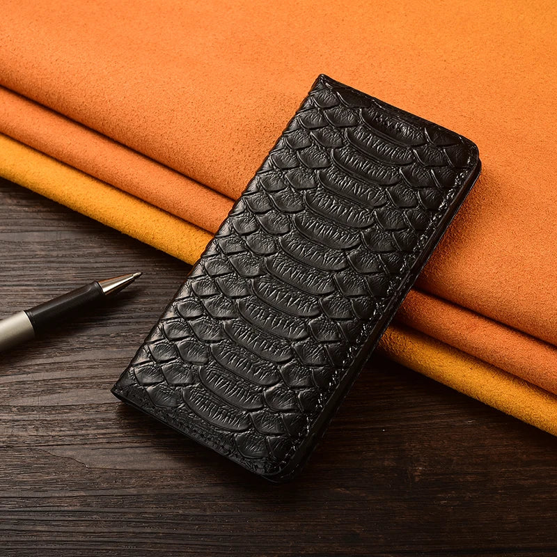 Python Skin Magnet Genuine Leather Galaxy S Case - DealJustDeal