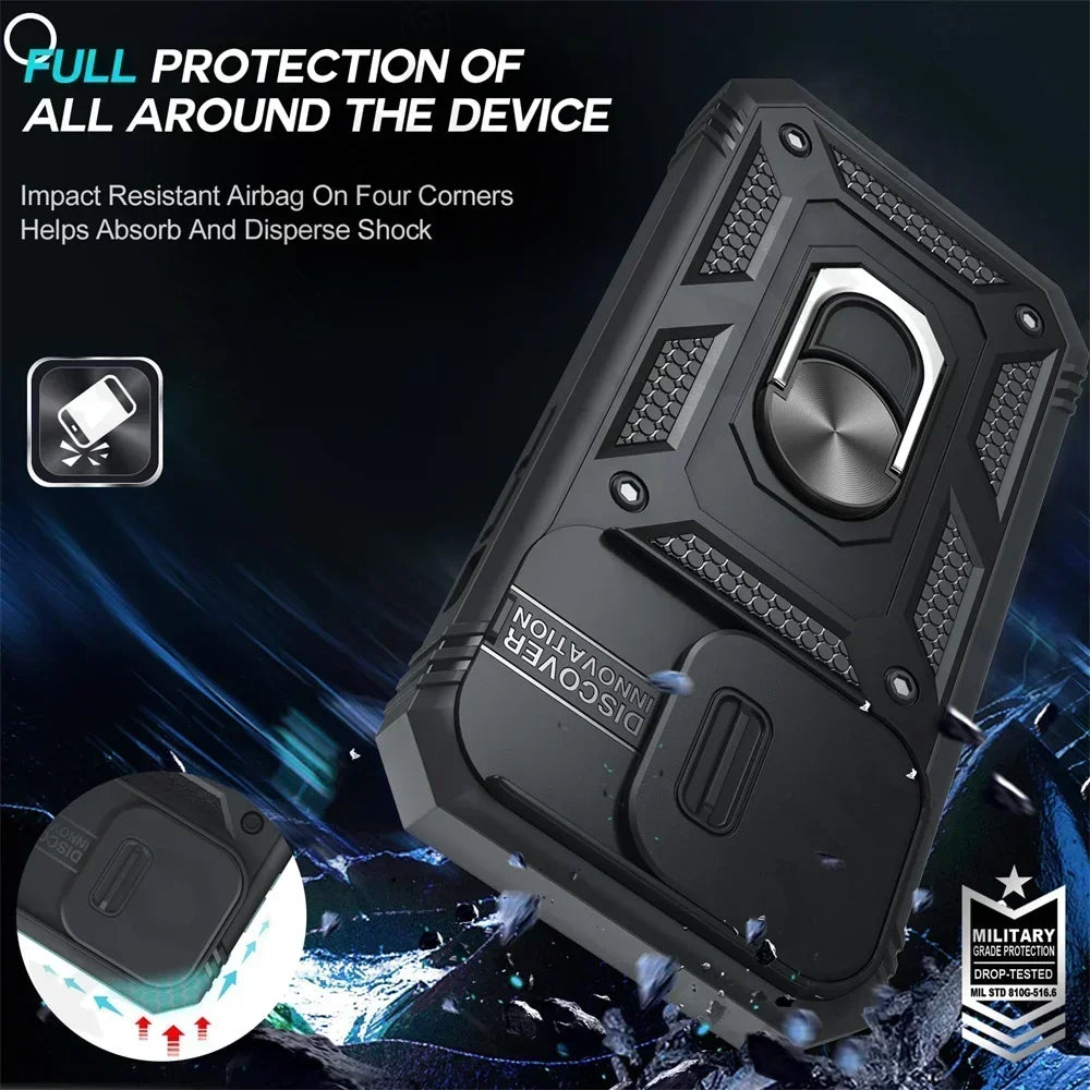 Camera Slide Armor Protection 360 Degree Rotate Armor iPhone Case - DealJustDeal