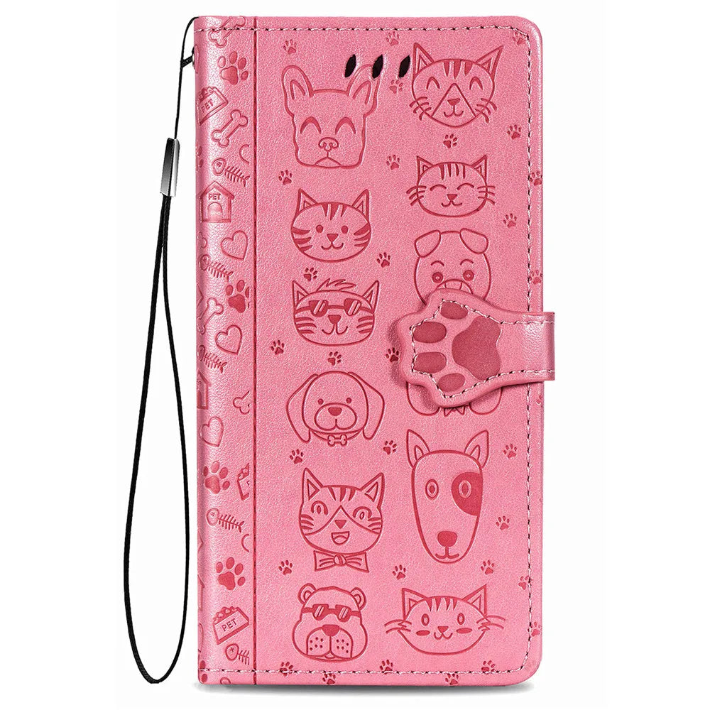 Flip Cat Dog Wallet Leather Google Case - DealJustDeal