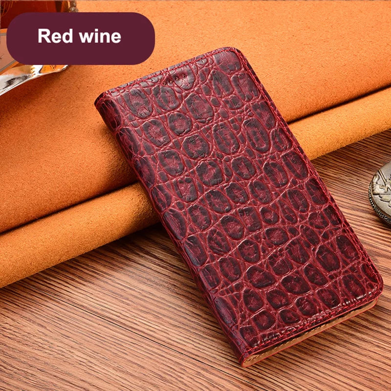 Flip Cowhide Genuine Leather Galaxy A Case - DealJustDeal