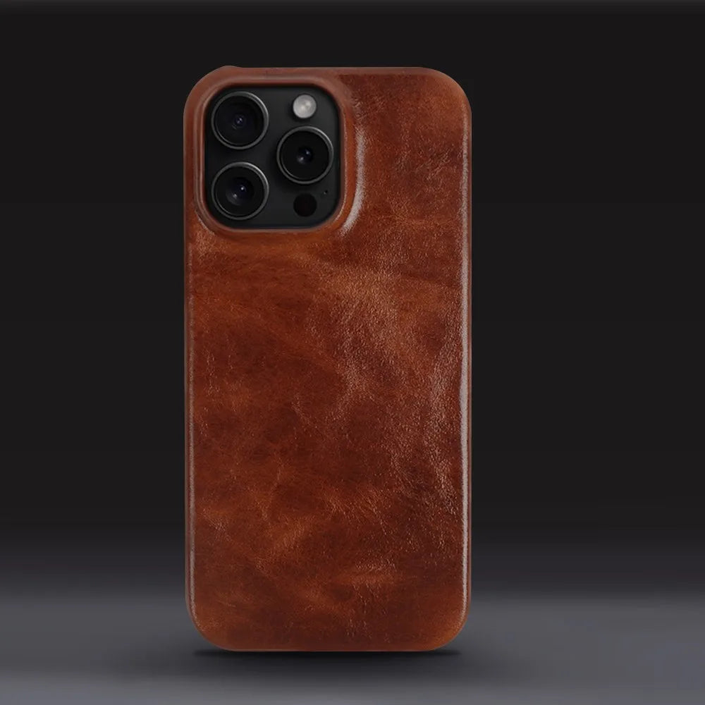 Vintage Genuine Leather Cover iPhone Case - DealJustDeal