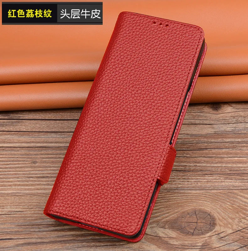 Genuine Cowhide Leather All-inclusive Galaxy Z Fold Case - DealJustDeal