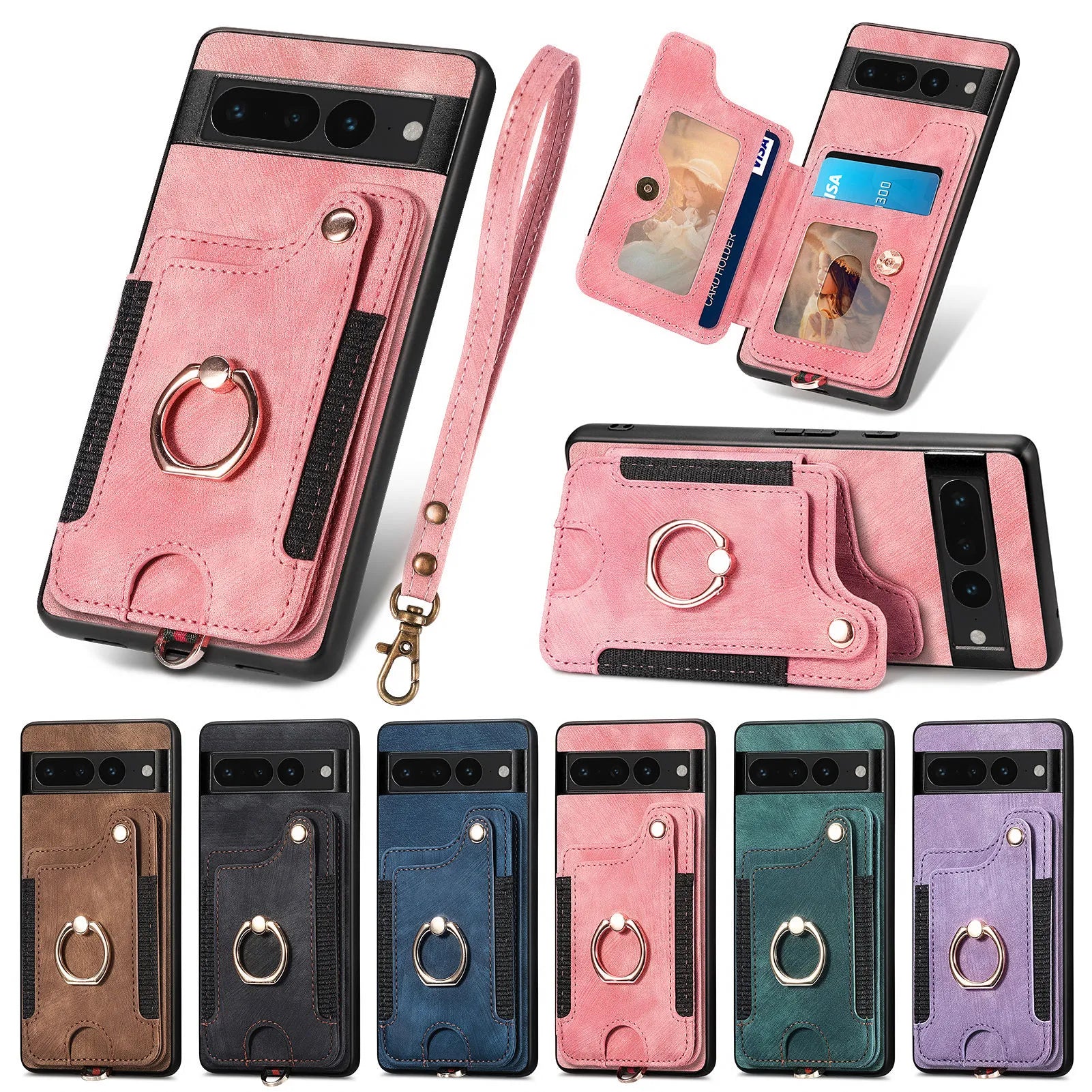 RFID Cards Slot Wallet Magnetic Leather Google Case - DealJustDeal