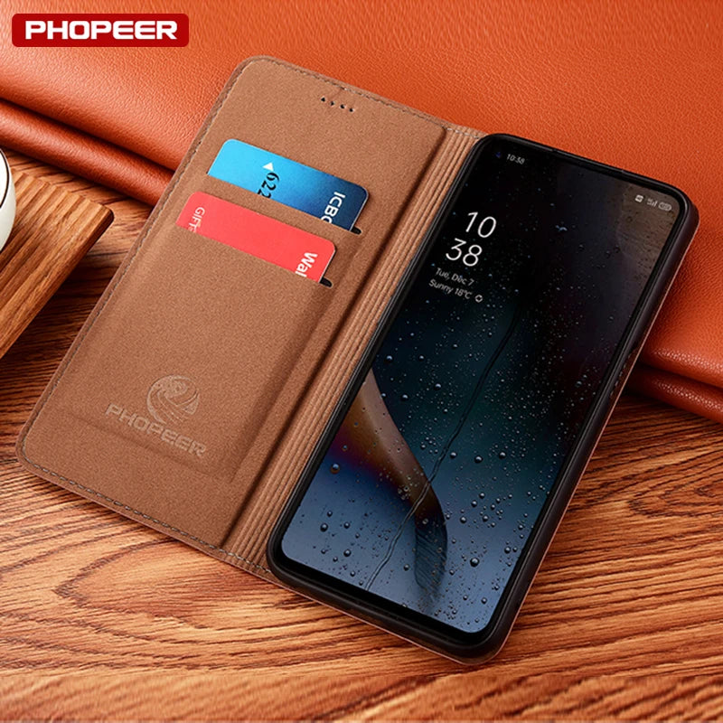 Snake Texture Genuine Leather Galaxy Note Case - DealJustDeal