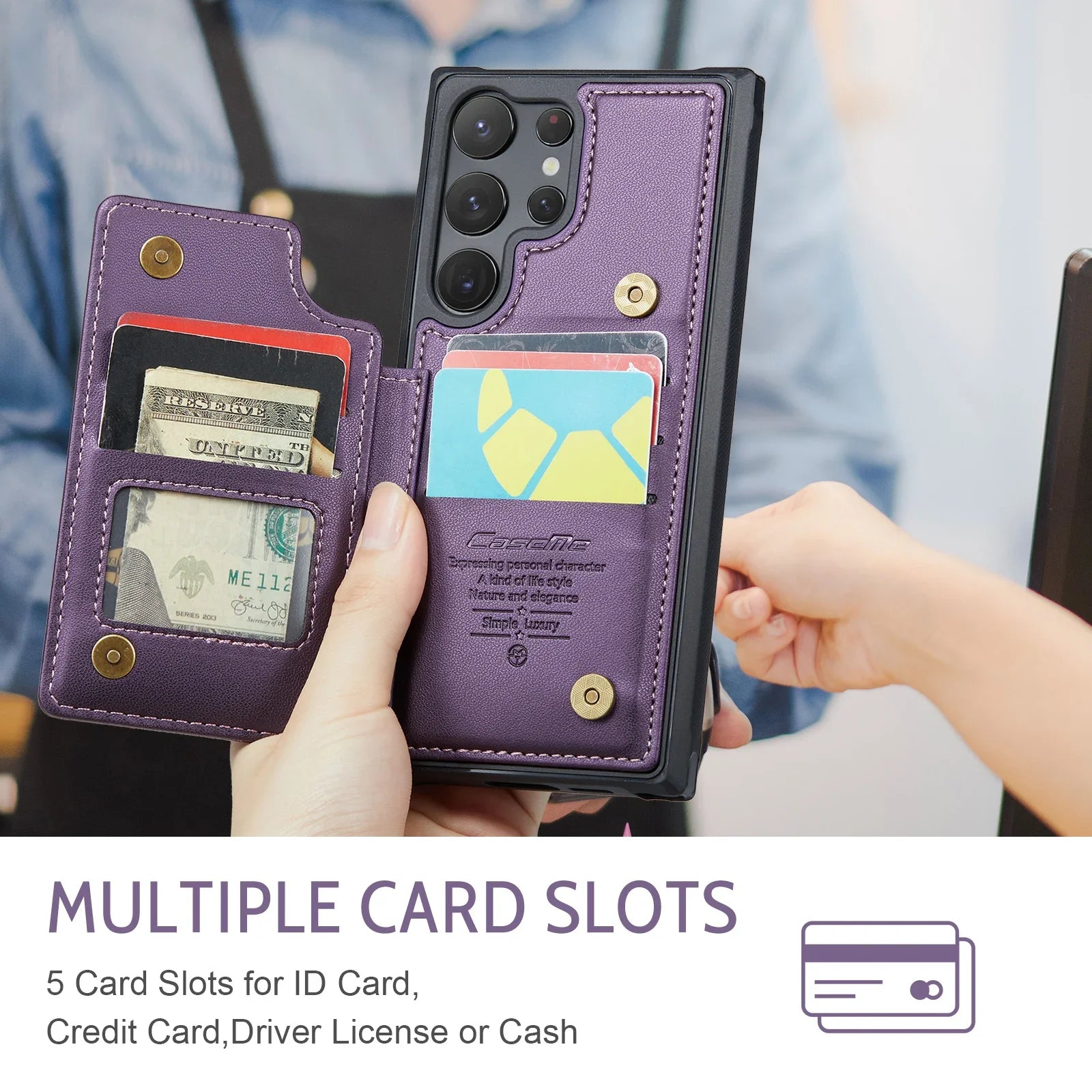 Cards Slot Wallet Leather Galaxy A Case - DealJustDeal