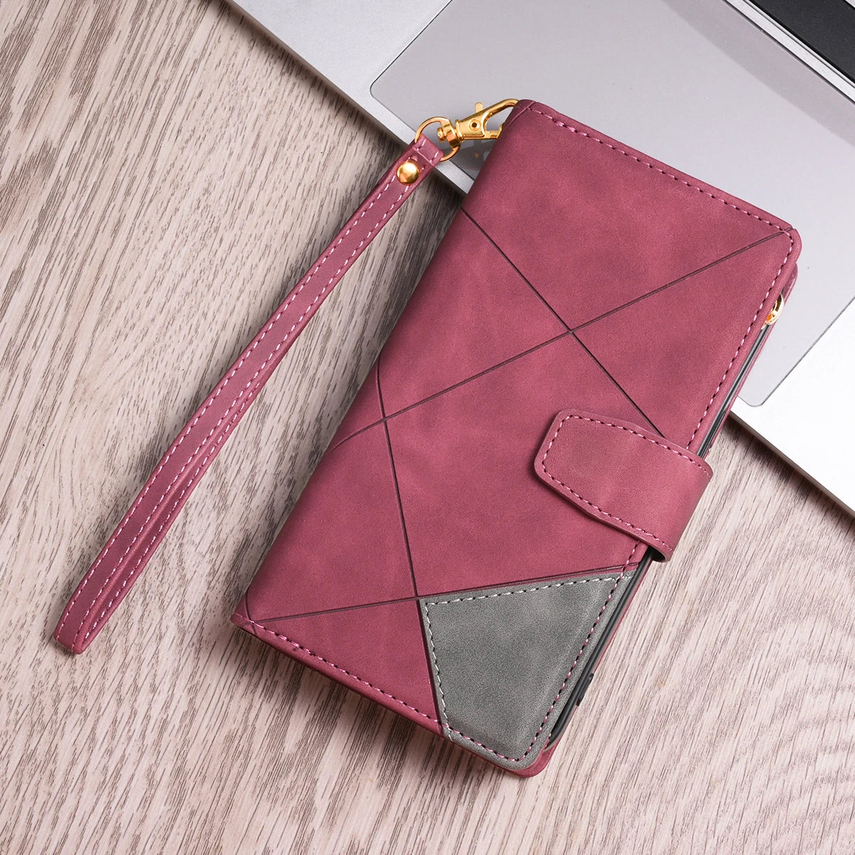 Card Slot Flip Wallet Leather Galaxy A, F, M and S Case - DealJustDeal