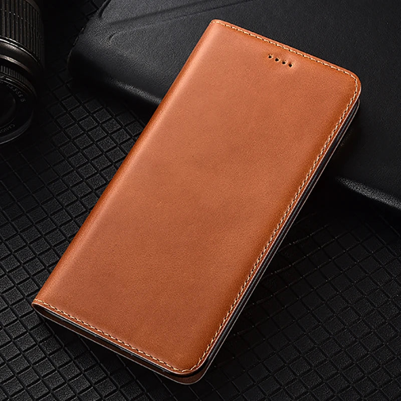 Magnetic Flip Genuine Leather Galaxy Note Case - DealJustDeal