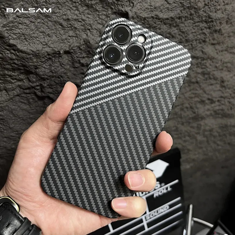 Shockproof Hard PC Ultra Thin Carbon Fiber Texture Matte Case iPhone Case - DealJustDeal