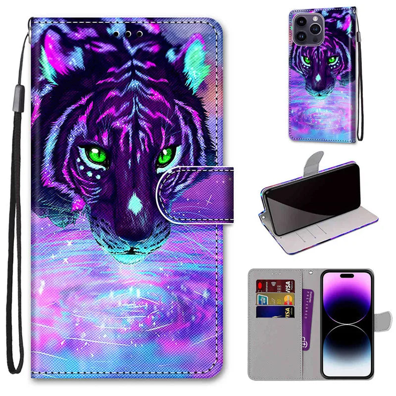 Wallet Stand Book Flip Leather Galaxy A Case - DealJustDeal