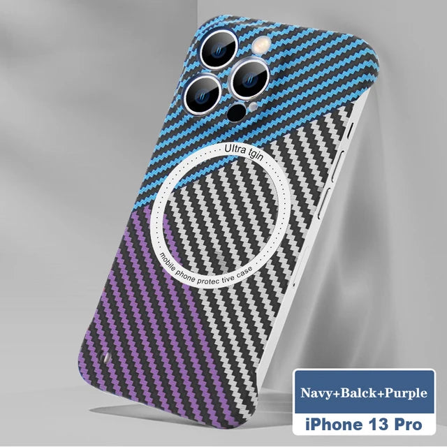 For Magsafe Magnetic Carbon Fiber Frameless iPhone Case - DealJustDeal