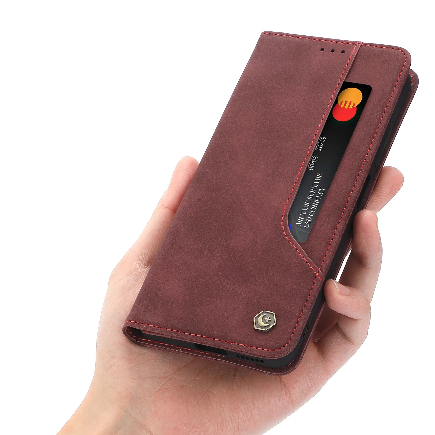 Wallet Magnetic Card Holder Leather Galaxy A Case - DealJustDeal