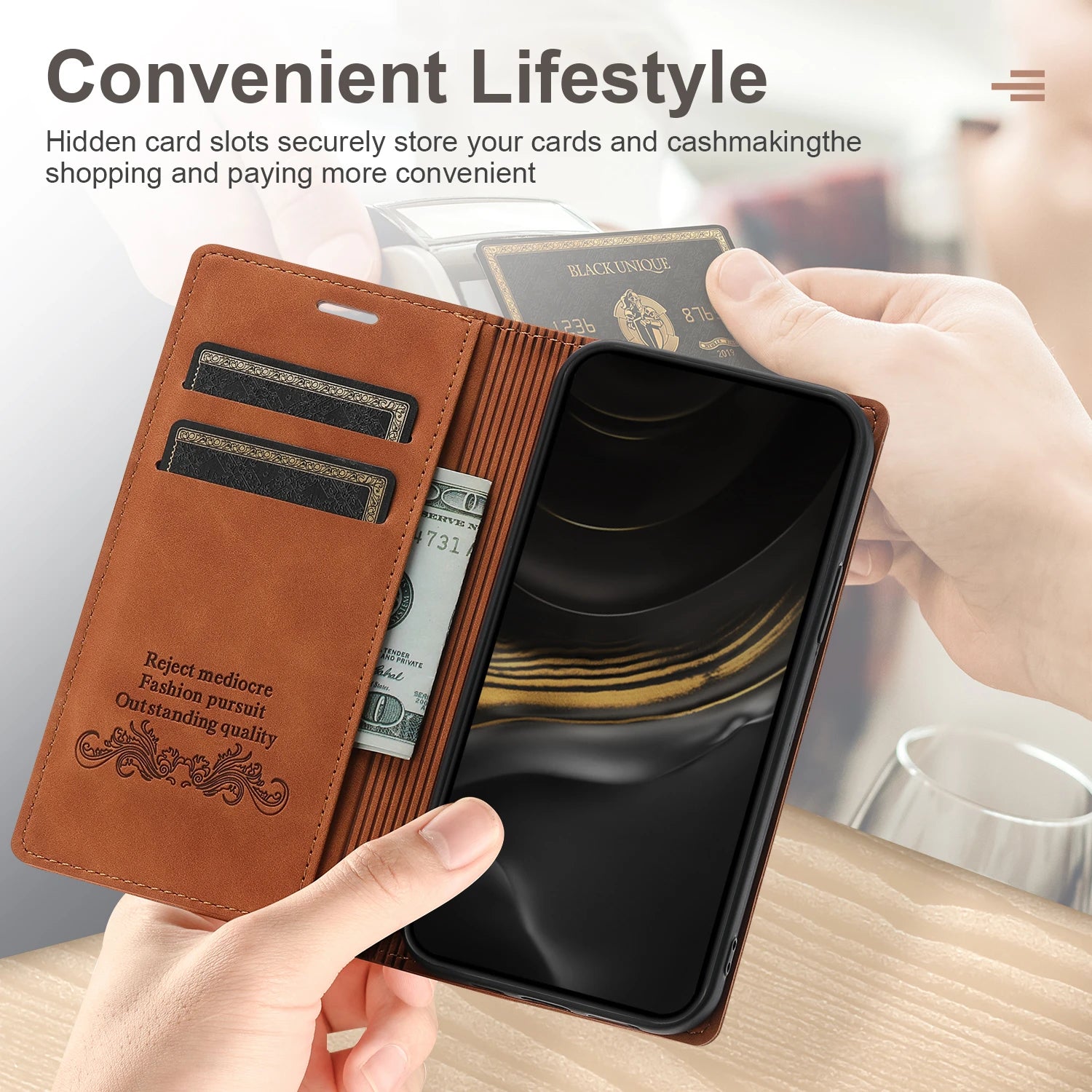 Wallet Leather Flip Galaxy A, F and M Case - DealJustDeal
