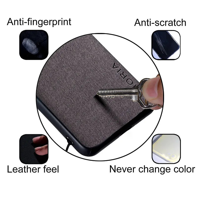 Textile Leather google Case - DealJustDeal