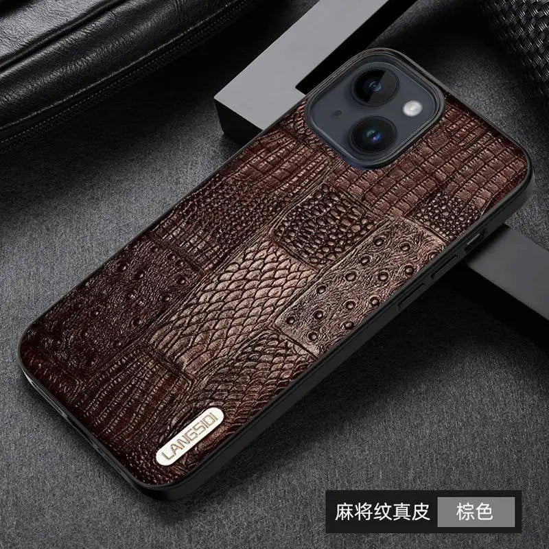 Genuine Leather Shockproof iPhone Case - DealJustDeal