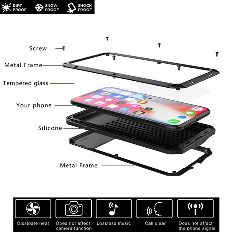 Armor Metal Aluminum Shockproof iPhone Case - DealJustDeal