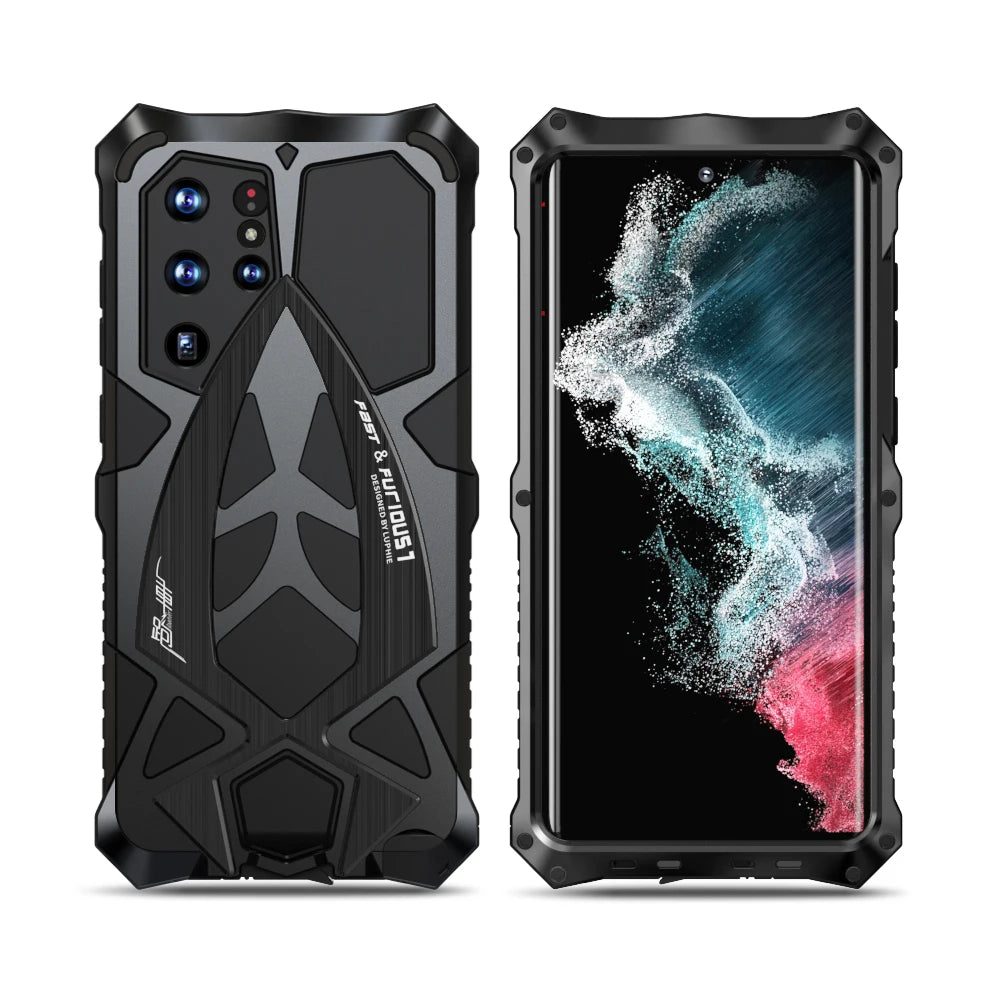 Rugged Metal Armor Cover Bumper Galaxy A and S Case - DealJustDeal