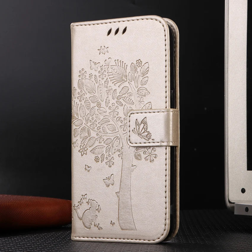 Card Slot Flip Leather galaxy A Case - DealJustDeal