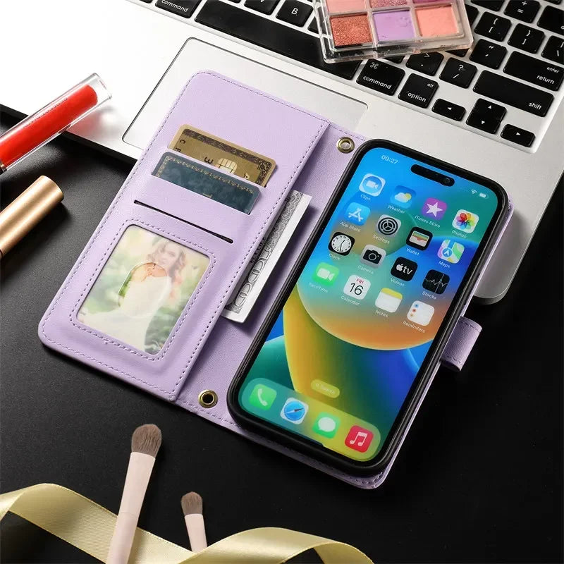 Wallet Card Flip Leather Galaxy S Case - DealJustDeal