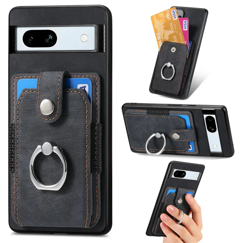 Magnetic Car Holder Wallet Leather Google Case - DealJustDeal