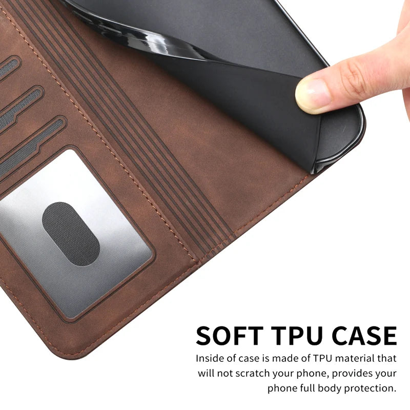 Matte Leather Wallet Google Case - DealJustDeal