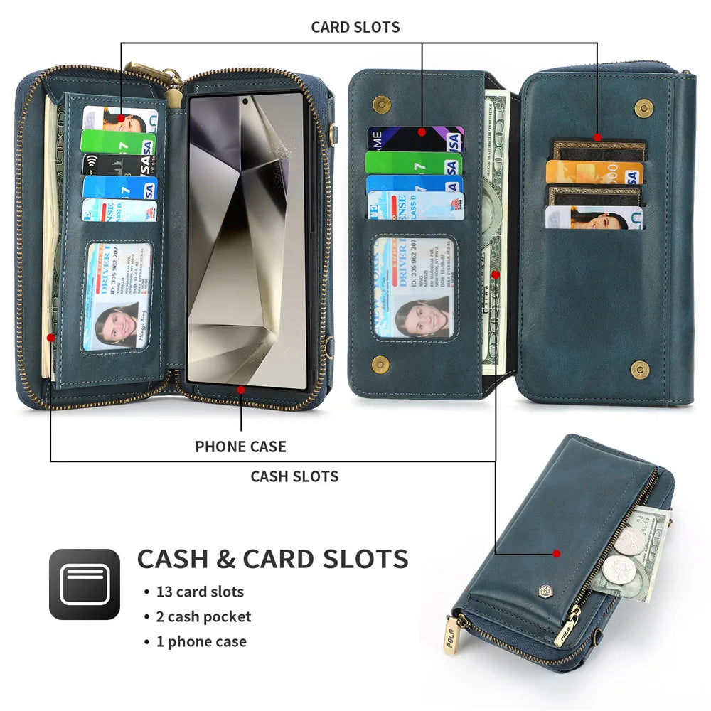 Crossbody Wallet Leather Galaxy S and Note Case - DealJustDeal