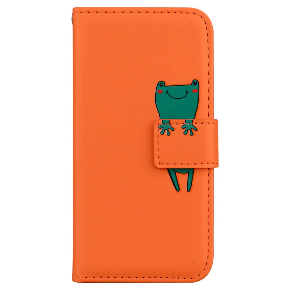 Card Slot Stand Flip Leather iPhone Case - DealJustDeal