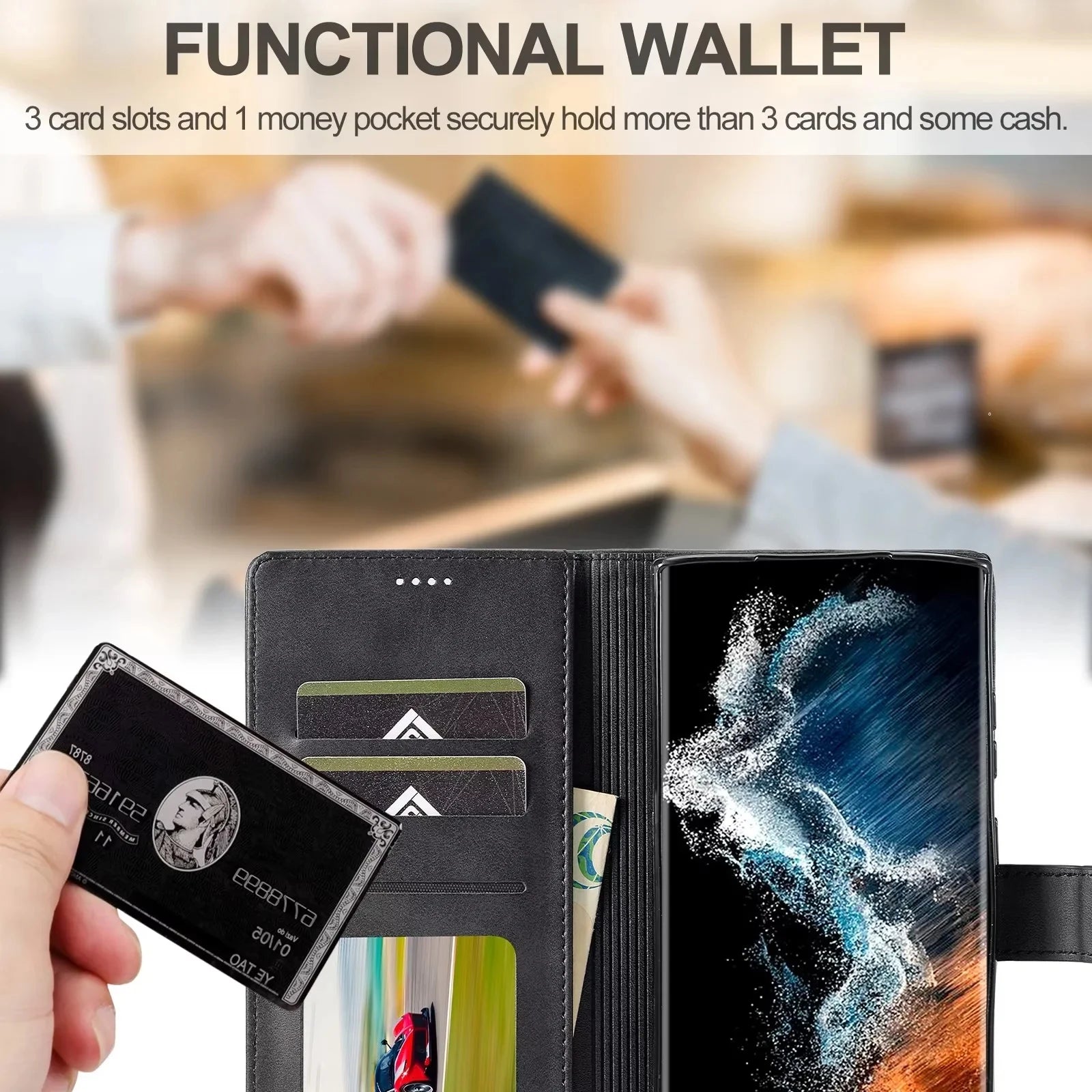 Flip Wallet Leather Galaxy M and S Case - DealJustDeal