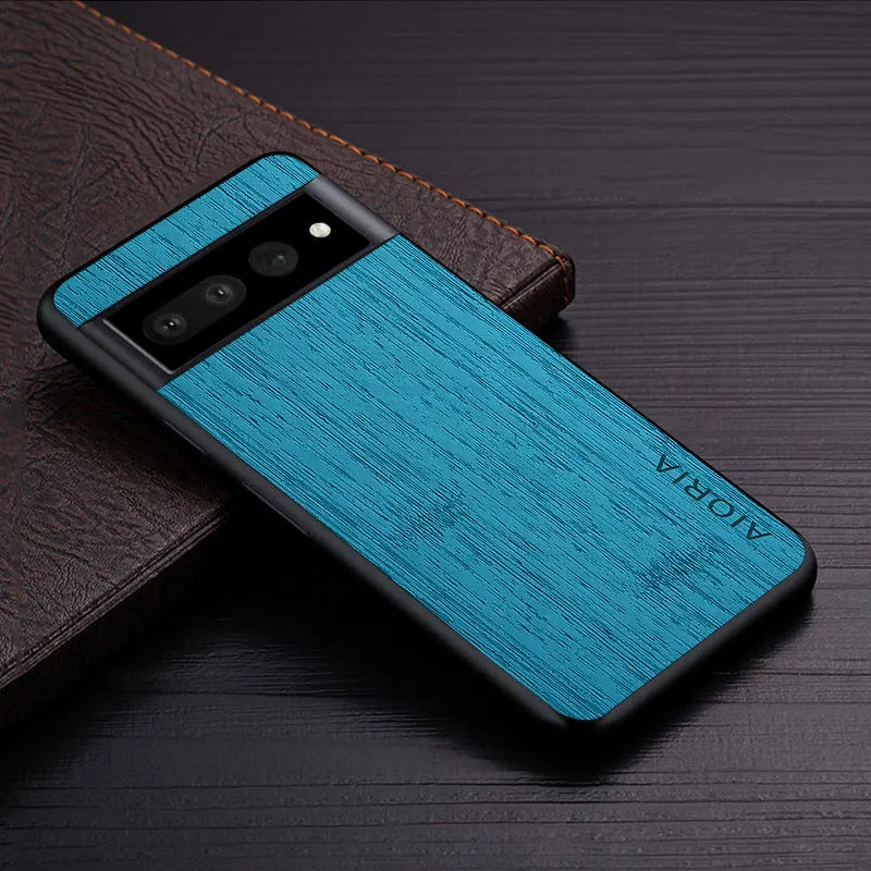 bamboo wood pattern Leather google case - DealJustDeal