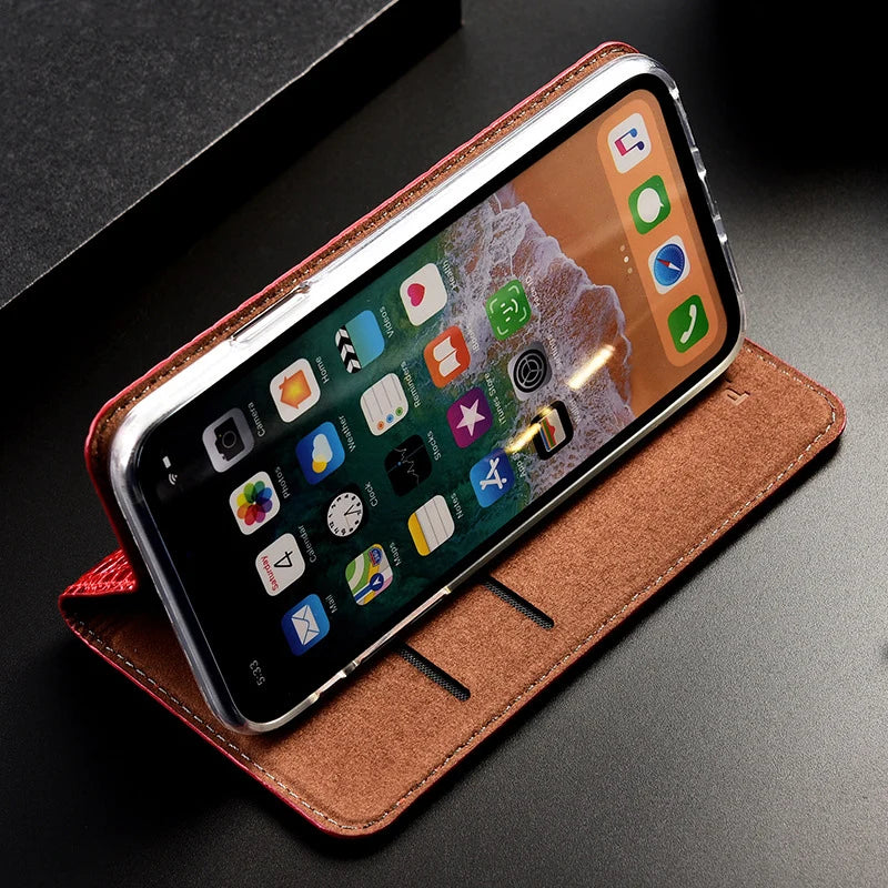 Flip Crocodile Genuine Leather iPhone Case - DealJustDeal