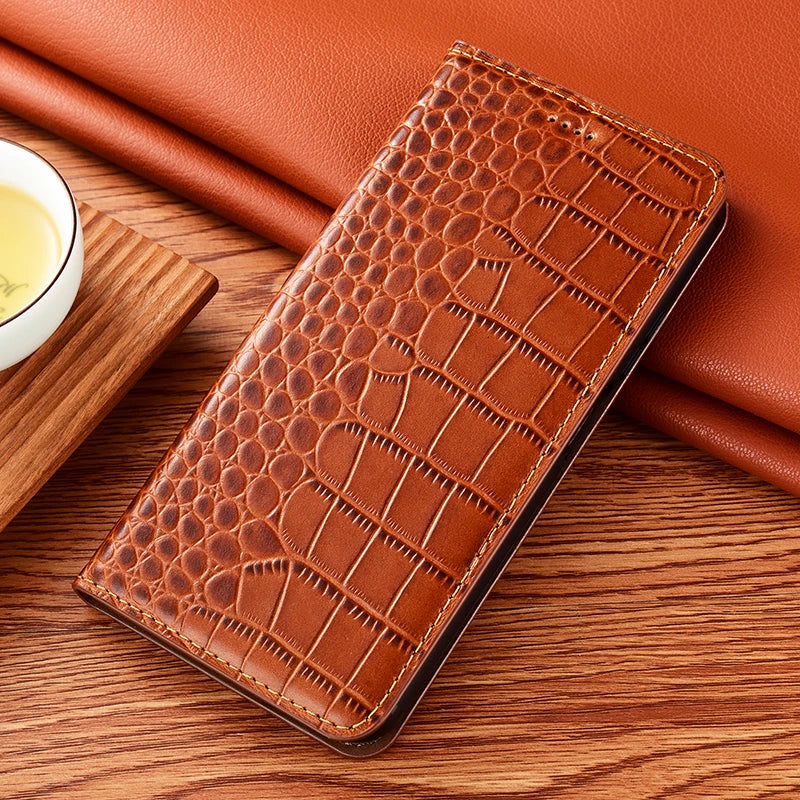 Crocodile Style Cowhide Genuine Leather Galaxy S Case - DealJustDeal